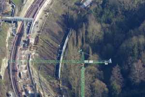 Chantier du Viaduc du Pulvermuhle en déc 2015 - Luxembourg Ville