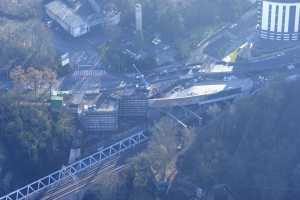 Chantier du Viaduc du Pulvermuhle en déc 2015 - Luxembourg Ville