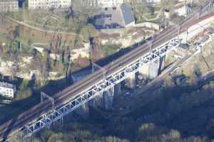 Chantier du Viaduc du Pulvermuhle en déc 2015 - Luxembourg Ville