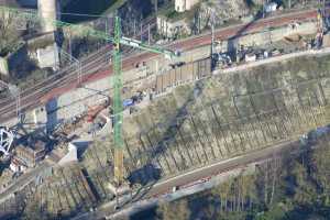 Chantier du Viaduc du Pulvermuhle en déc 2015 - Luxembourg Ville