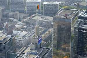 Flèche des Belgacom Towers; quartier Nord de Bruxelles