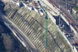 Chantier du Viaduc du Pulvermuhle en déc 2015 - Luxembourg Ville