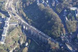 Chantier du Viaduc du Pulvermuhle en déc 2015 - Luxembourg Ville