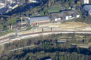 Chantier du Viaduc du Pulvermuhle en déc 2015 - Luxembourg Ville