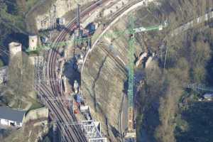 Chantier du Viaduc du Pulvermuhle en déc 2015 - Luxembourg Ville