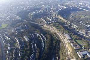 Chantier du Viaduc du Pulvermuhle en déc 2015 - Luxembourg Ville