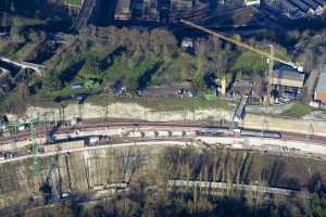 Chantier du Viaduc du Pulvermuhle en déc 2015 - Luxembourg Ville