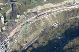 Chantier du Viaduc du Pulvermuhle en déc 2015 - Luxembourg Ville