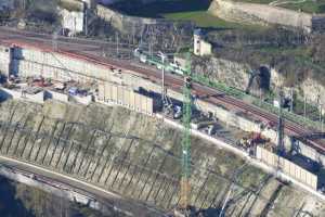 Chantier du Viaduc du Pulvermuhle en déc 2015 - Luxembourg Ville