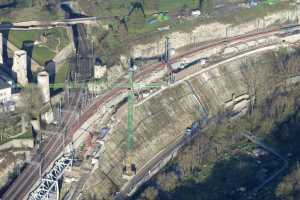 Chantier du Viaduc du Pulvermuhle en déc 2015 - Luxembourg Ville