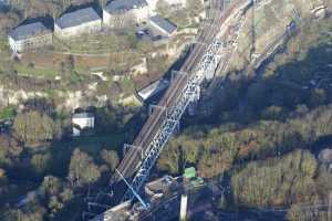 Chantier du Viaduc du Pulvermuhle en déc 2015 - Luxembourg Ville