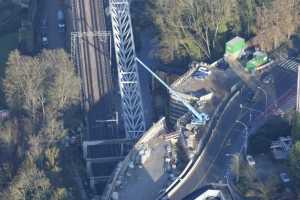 Chantier du Viaduc du Pulvermuhle en déc 2015 - Luxembourg Ville