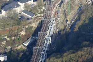 Chantier du Viaduc du Pulvermuhle en déc 2015 - Luxembourg Ville