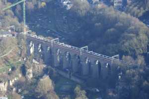 Chantier du Viaduc du Pulvermuhle en déc 2015 - Luxembourg Ville