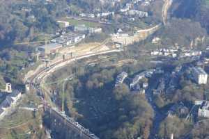 Chantier du Viaduc du Pulvermuhle en déc 2015 - Luxembourg Ville