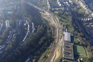 Chantier du Viaduc du Pulvermuhle en déc 2015 - Luxembourg Ville