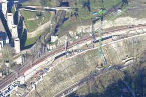 Chantier du Viaduc du Pulvermuhle en déc 2015 - Luxembourg Ville