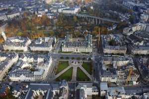 Place des Martyrs, Rousegartchen, ArcelorMittal S.A. - Luxembourg Ville