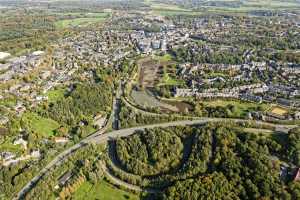 Vues générales de Louvain-la-Neuve, depuis l'ouest