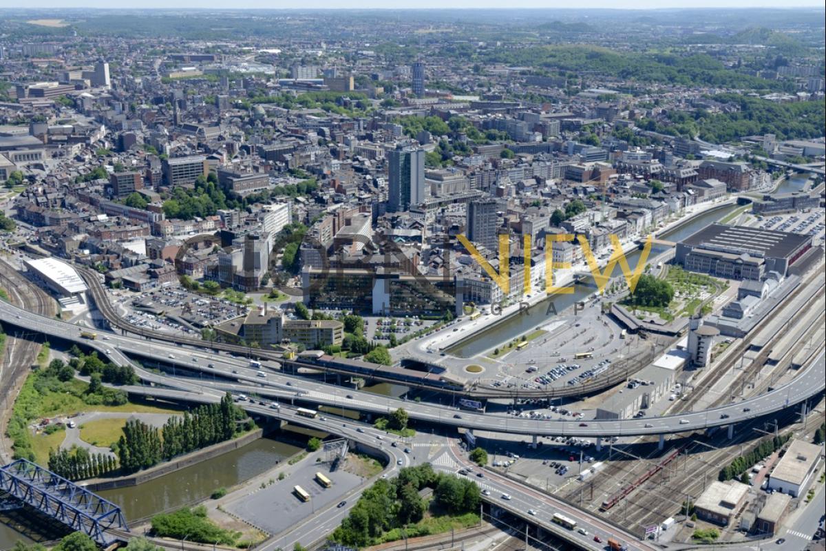 Vue générale de Charleroi depuis le Sud-Ouest
