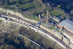 Chantier du Viaduc du Pulvermuhle en déc 2015 - Luxembourg Ville