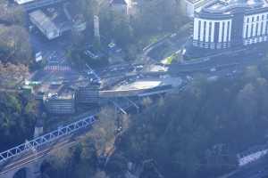 Chantier du Viaduc du Pulvermuhle en déc 2015 - Luxembourg Ville