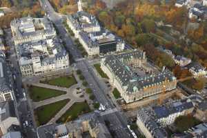 Place des Martyrs, Rousegartchen, ArcelorMittal S.A. - Luxembourg Ville